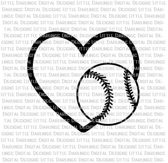 Baseball Svg Softball Svg Baseball Heart Svg Softball Heart Etsy