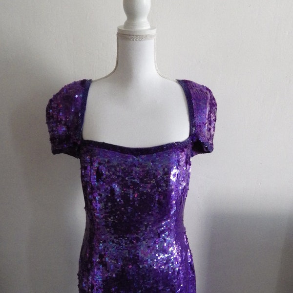 Robe à sequins violette Vintage Purple dress