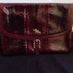 Lancel Vintage-Clutch aus Pythonleder | Vintage-Clutch von Lancel aus Pythonleder
