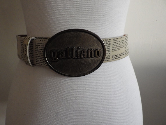 Dior John Galliano Printed Press Belt