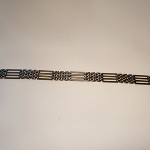 Vintage Silver Tone Basket weave Men&#39;s Bracelet