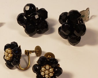 Black Clip-on earrings