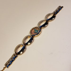Modern Watch case Bracelet Circles Postmark Bird charm