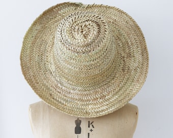 Wide brim hand woven Moroccan sunhat