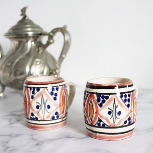 Two hand panted Moroccan espresso cups