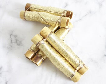 Filato di seta marocchina color oro metallizzato