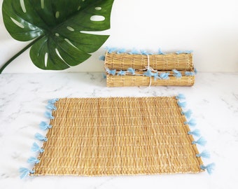 Set of 6/4/2 Moroccan Rattan placemats