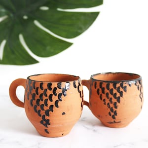 A Pair of Terracotta moroccan water cups