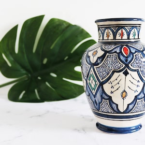 Vintage hand painted vase from Morocco