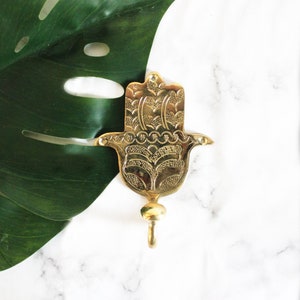 Hand made Moroccan ornate hamsa coat hook