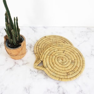 Two medium Hand woven moroccan trivets