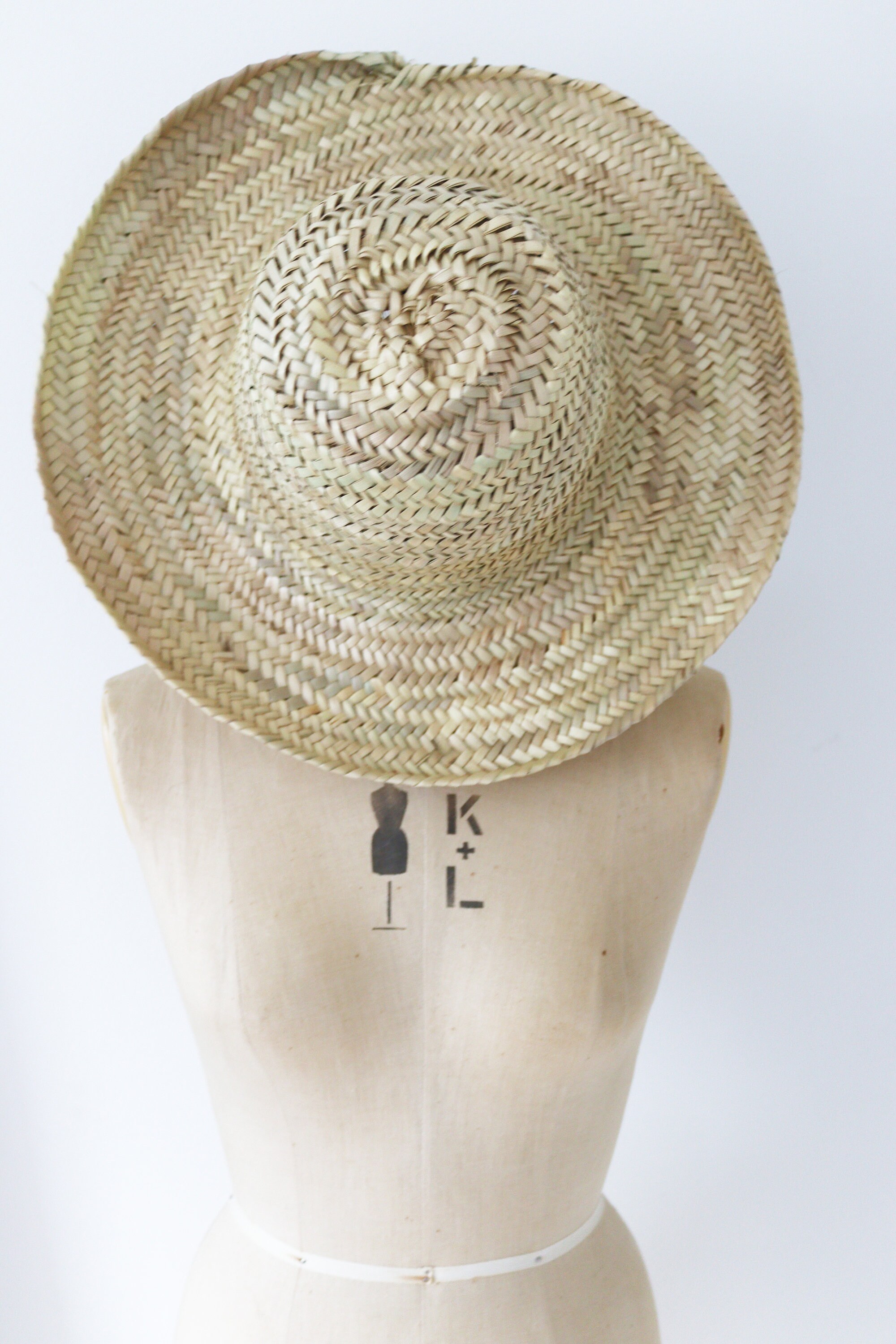 Large Woven Moroccan Sun Hat Palm Hat, Handwoven Moroccan Garden Hat – Medina Mercantile main image 4