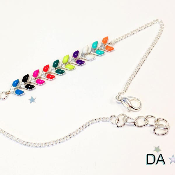 Bracelet "Epis", couleurs vives et fluos