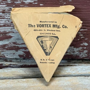 1930’s Vortex Drinking Cups Disposable Travelers Package Collectible Paper Ephemera