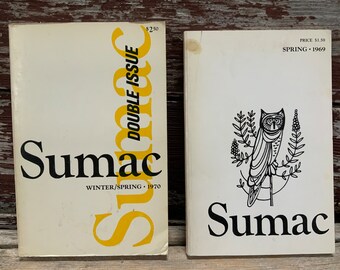 Vintage 1969 1970 Pair Poetry Books Sumac Anthology Dan Gerber Poems Collectible Poetical Writings POETRY LOVE