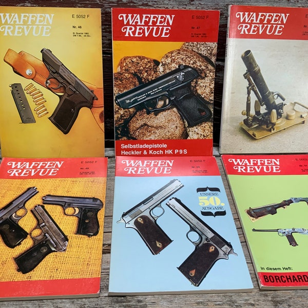 Waffen Revue German Magazine Lot No 46-51 History and Mechanics of Guns Artillery 1982-1983 Military Collectible SHIPS FREE