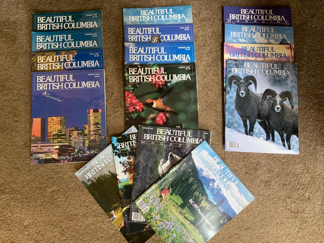 Beautiful British Columbia Bundle Lot of 16 Magazines 1984 1985 1986 ...