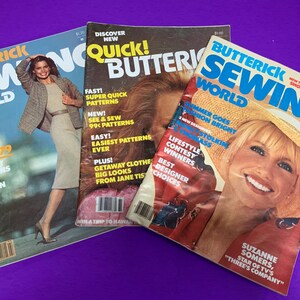 3 Butterick Sewing World Catalog Magazines Suzanne Somers Fashion Late 1970’s