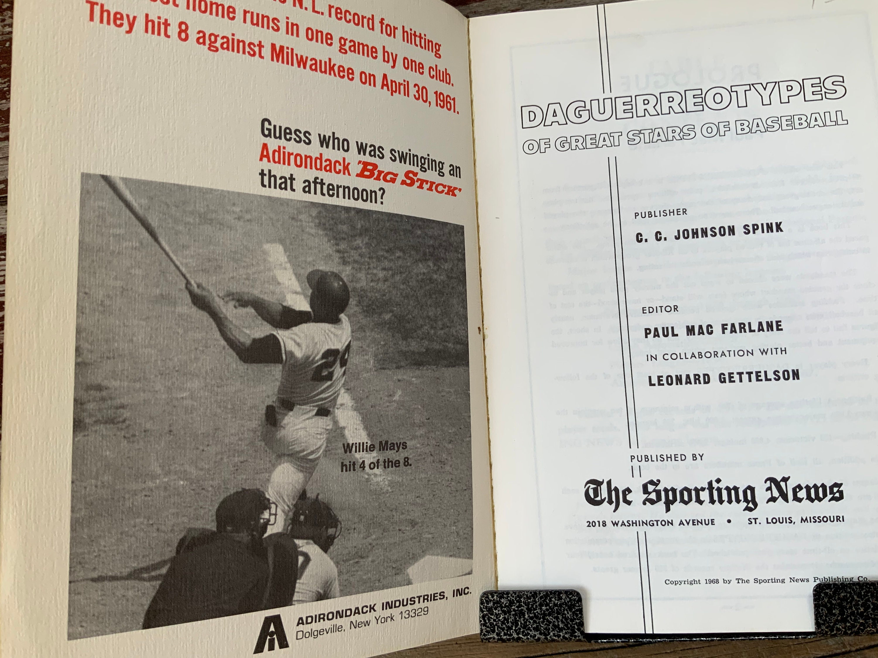 Vintage 1968 Book Daguerreotypes of Great Stars of Baseball Babe Ruth ...
