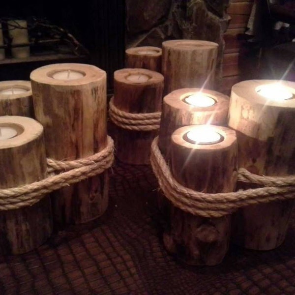 Rustic Candle Holder Etsy