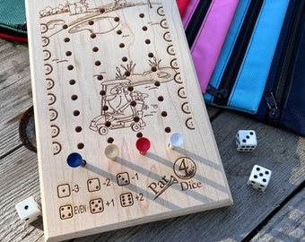 Dice Golf, Golf Game Board, Wooden Game Board, Fathers Day, Gift for the Game Lover, Grandpa’s