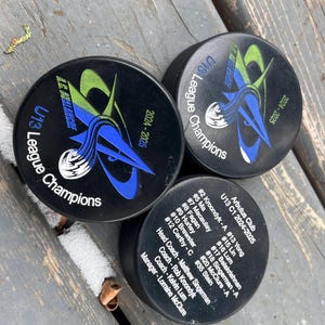 DISCOS DE HOCKEY DE LA PLANTILLA - Discos de colección personalizados, regalos personalizados para el equipo
