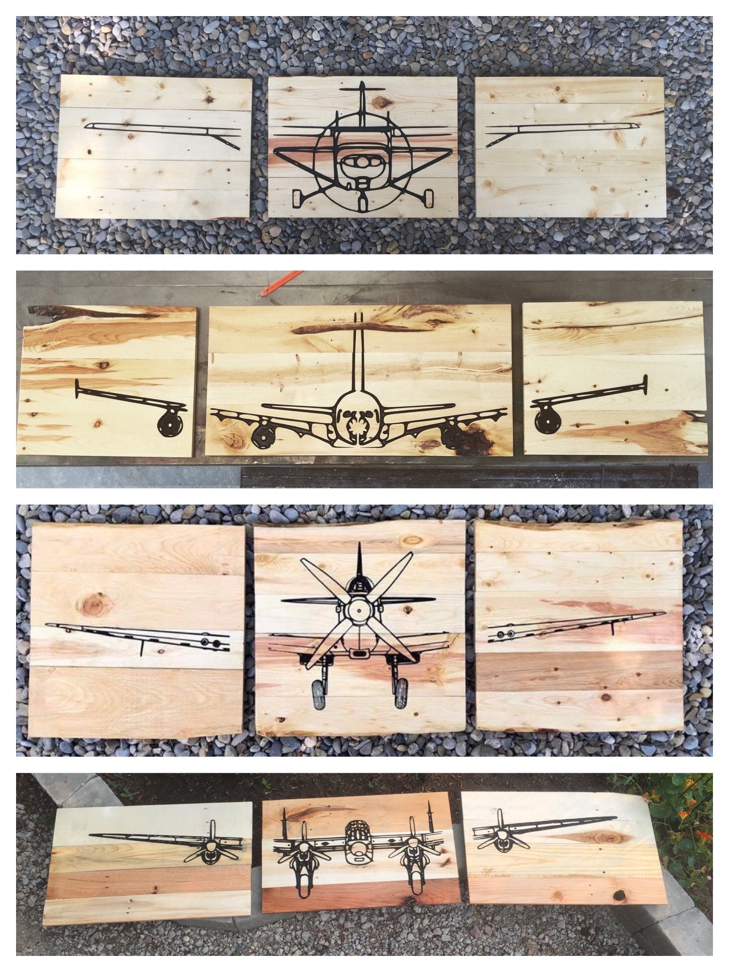 Airplane Wall Art 3 Panel Split Aircraft Wall Decor. Etsy
