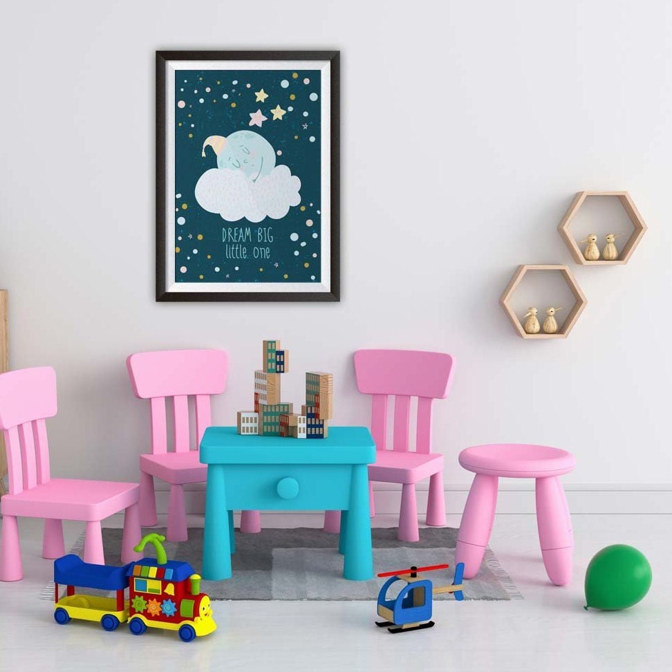 Dream Big Little One Nursery Print, Nursery Art, Instant Download ...