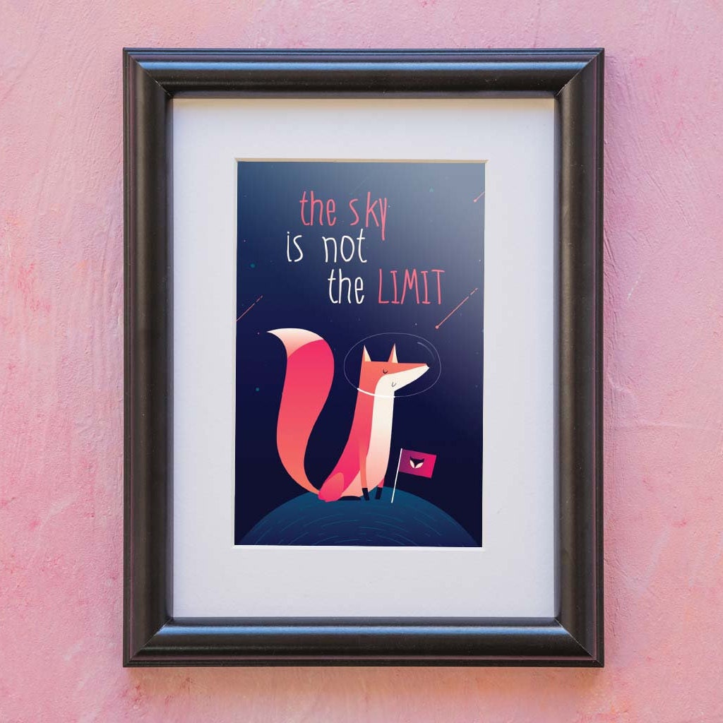 The Sky is Not the Limit Print Nursery Art Instant Download - Etsy