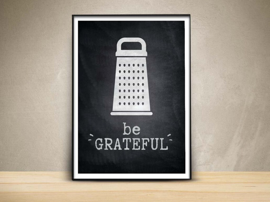 Be Grateful Printable Artwork, Instant Digital Download, Kitchen Art ...
