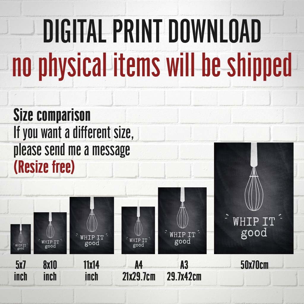 Whip It Good Printable Artwork Instant Digital Download - Etsy