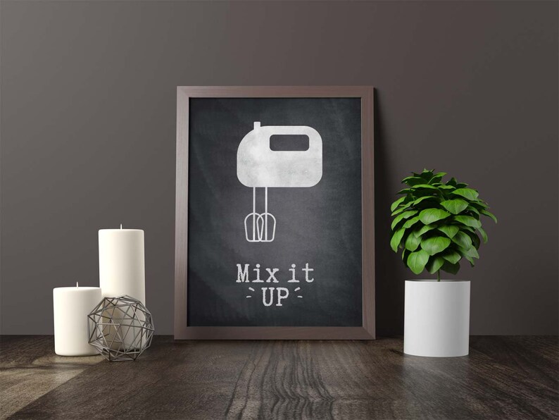 Mix It up Printable Artwork, Instant Digital Download, Kitchen Art ...