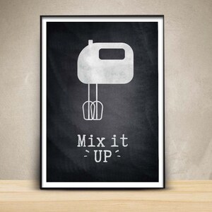 Mix It up Printable Artwork, Instant Digital Download, Kitchen Art ...