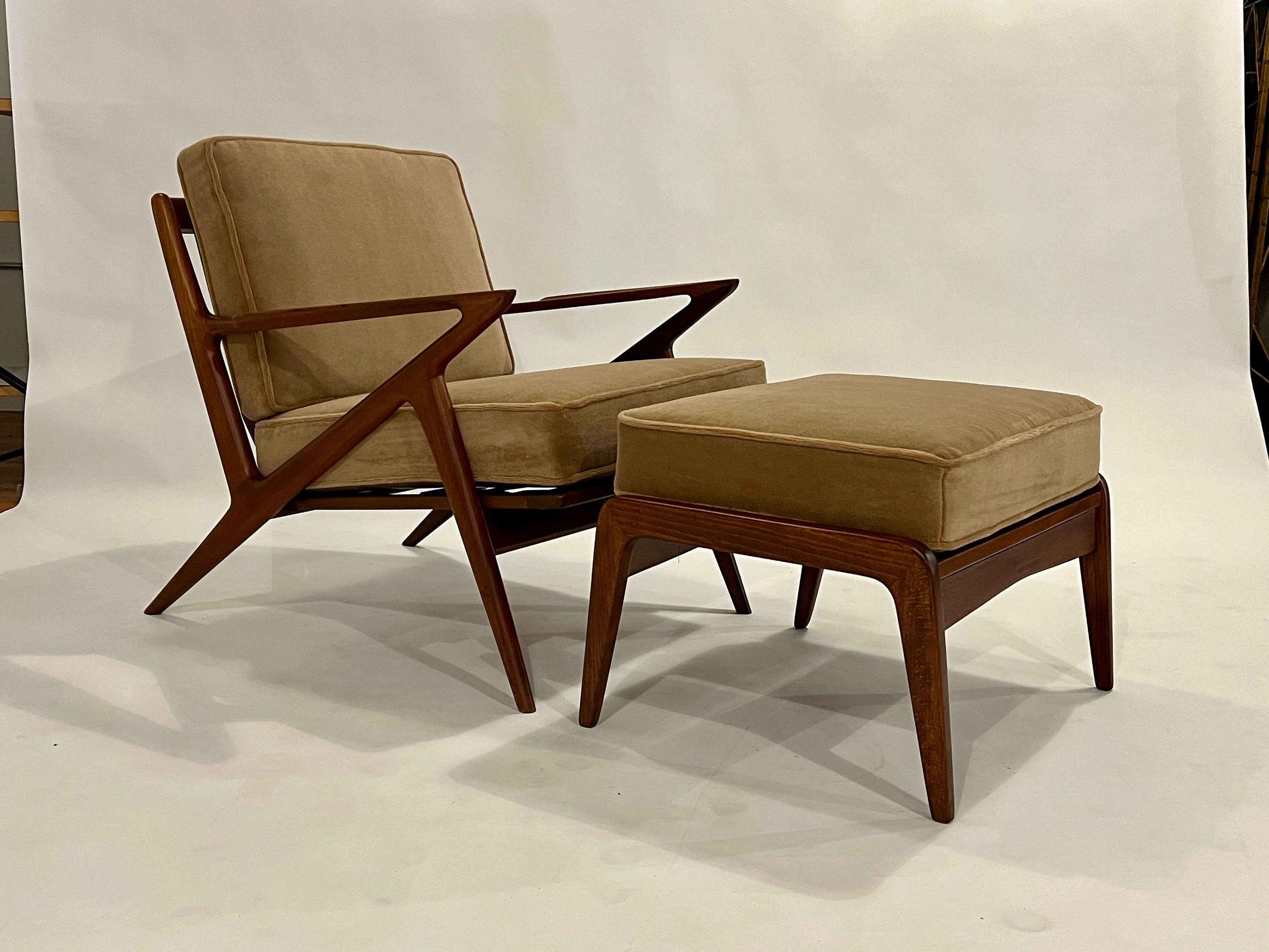 Danish Modern Z Lounge Chairs and Ottoman by Poul Jensen - Etsy