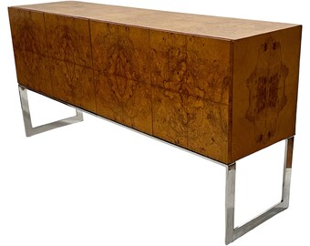 Milo Baughman for Thayer Coggin Burl Wood Credenza