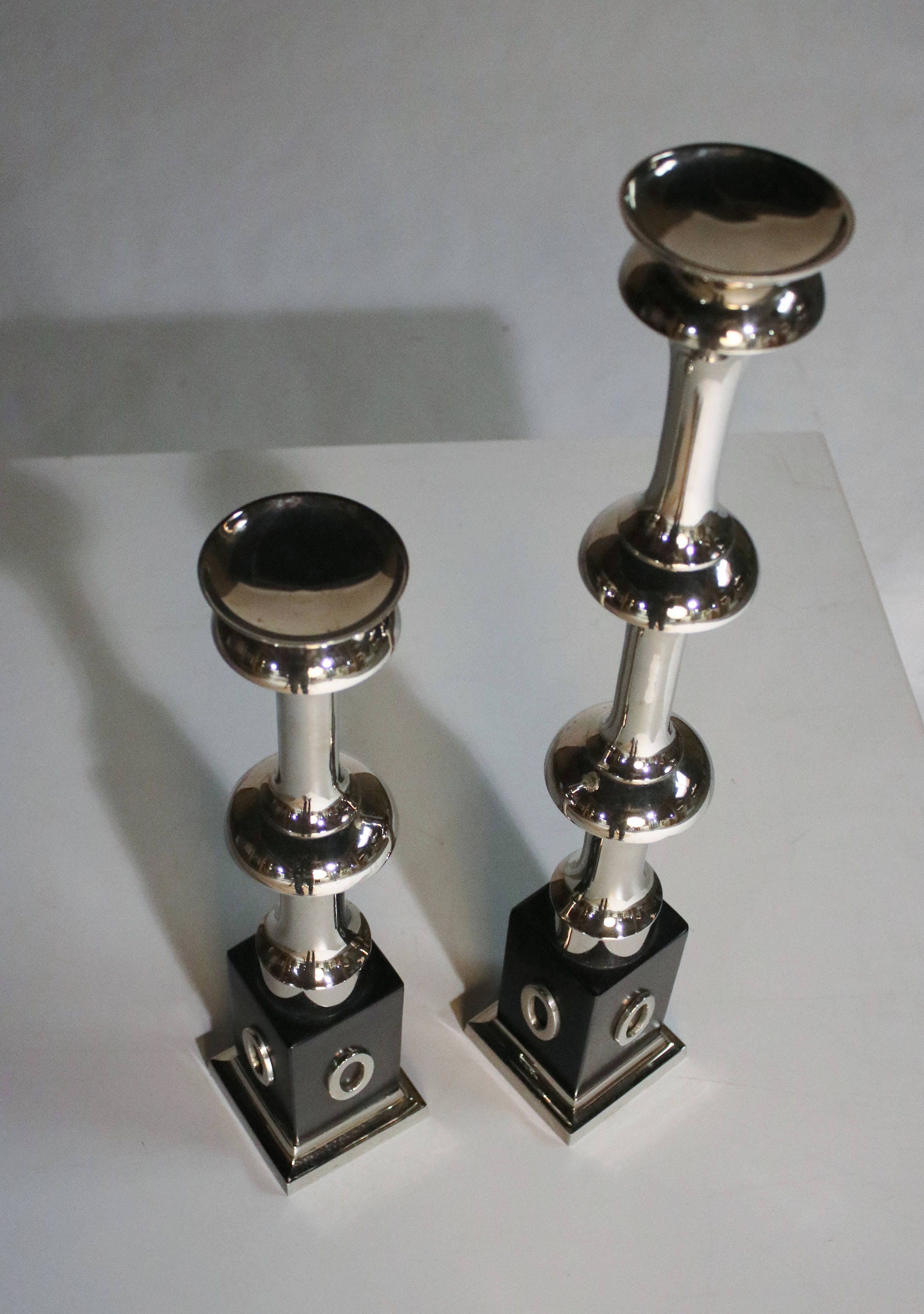 Global Views Nickel Candle Holders Etsy Singapore