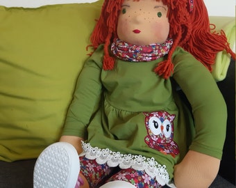 Puppe nach Waldorfart: Ronja in Lebensgröße