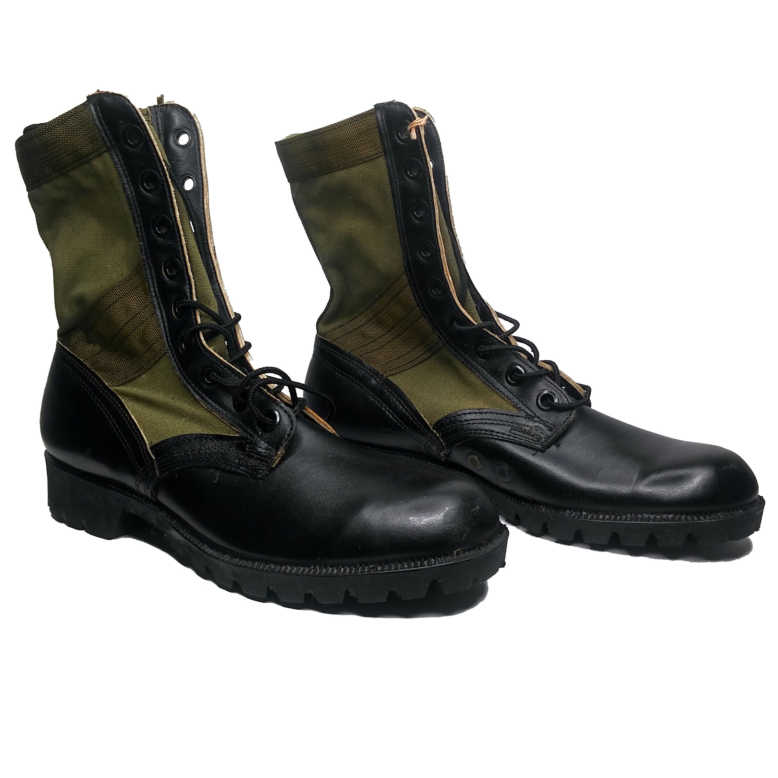 1960s H/W sz13XN BATA VIETNAM SPIKE PROTECTIVE GREEN JUNGLE COMBAT BOOTS SI 589 Vintage Bata Military Jungle Boots Size 6W Vietnam War  main image 3