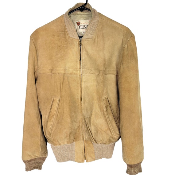 Vintage 70s Cresco Suede Leather Zip Up Jacket Si… - image 2