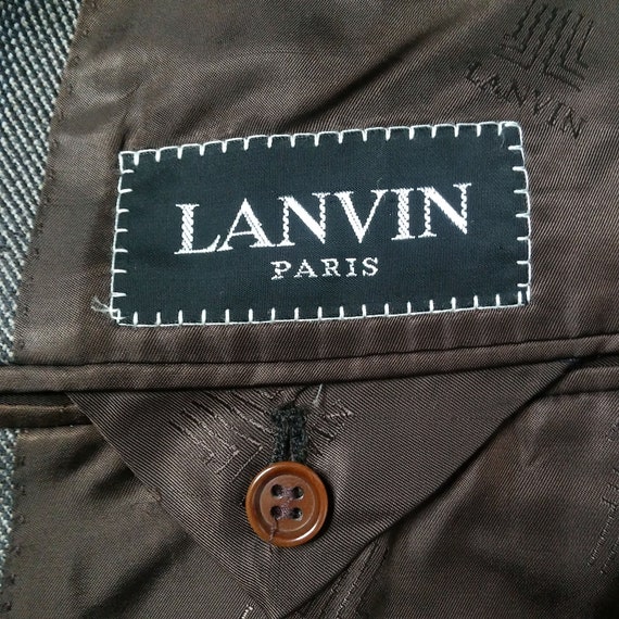 Vintage Lanvin x Cerruti 1881 Herringbone Wool Bl… - image 8