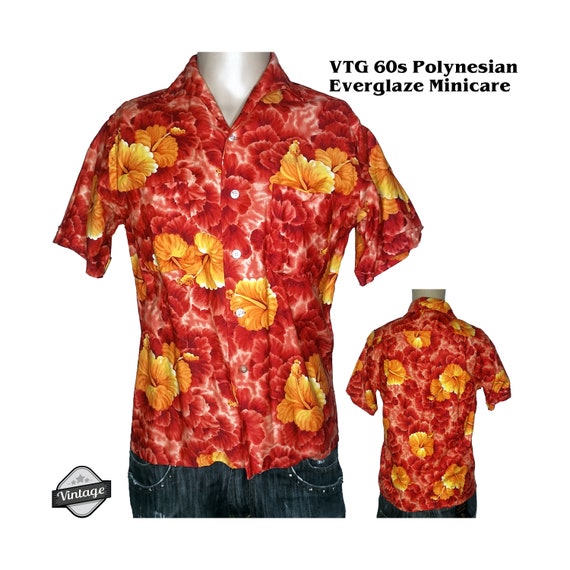 Vintage 50s Polynesian Everglaze Minicare Hawaiian