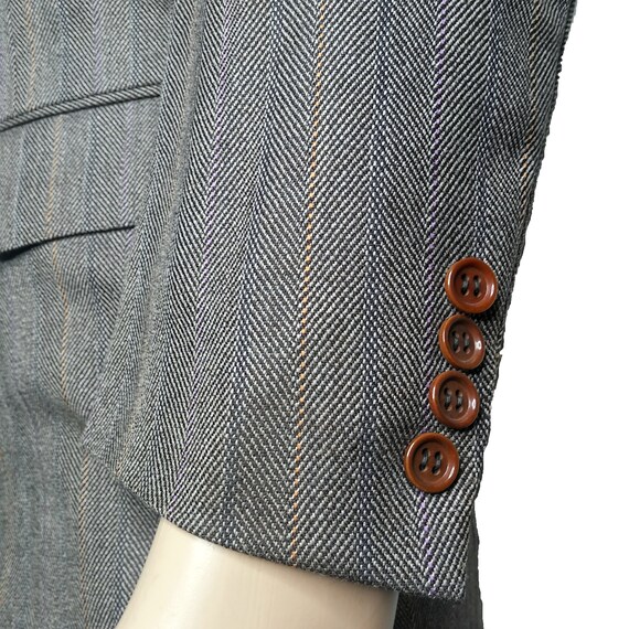 Vintage Lanvin x Cerruti 1881 Herringbone Wool Bl… - image 6