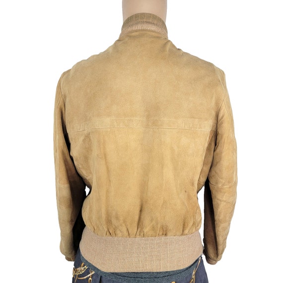 Vintage 70s Cresco Suede Leather Zip Up Jacket Si… - image 5