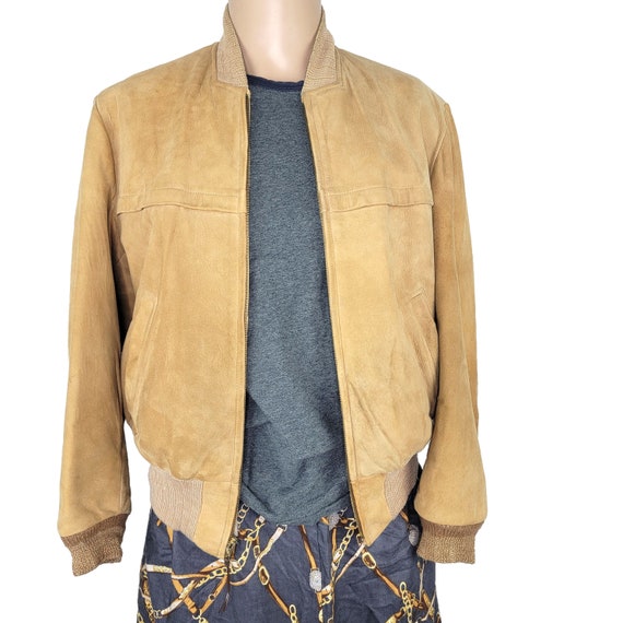 Vintage 70s Cresco Suede Leather Zip Up Jacket Si… - image 4