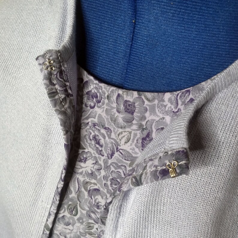 Vintage Teddi of California 2 Piece Dress Sweater Cardigan Set Size 6P