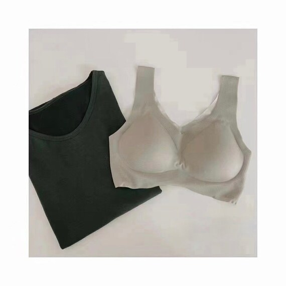 Dove Grey Wireless Bra | Comfortable, Seamless No clasp Design | Perfect for daily life, home working, sports, yoga or maternity.