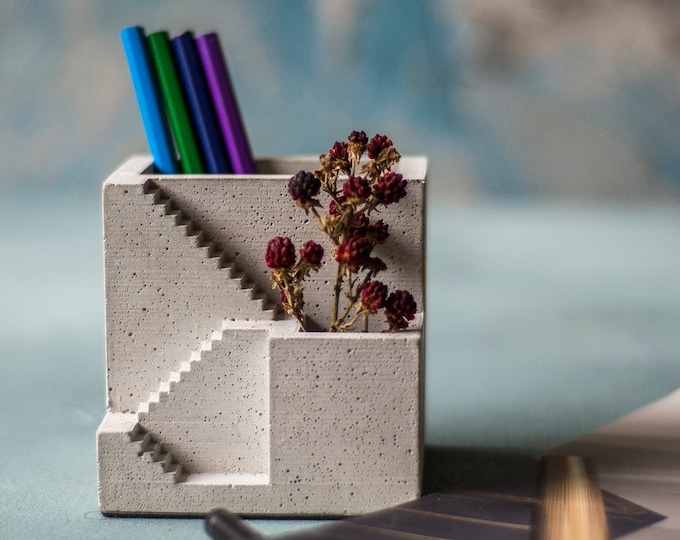 Concrete Pencil Holder | pen holder