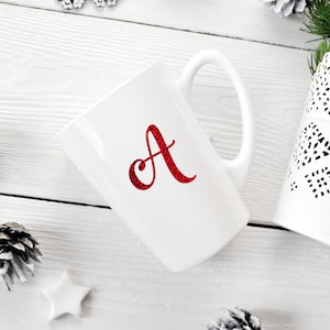 Initial Glitter Vinyl Sticker - Single Letter Decal - Single Letter ...