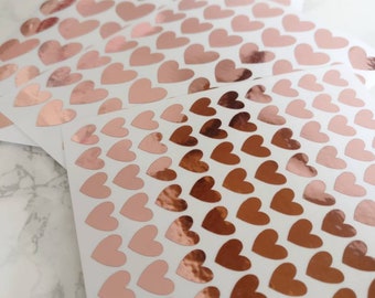 Vinyl Heart Sticker Sheet Set in Various colours