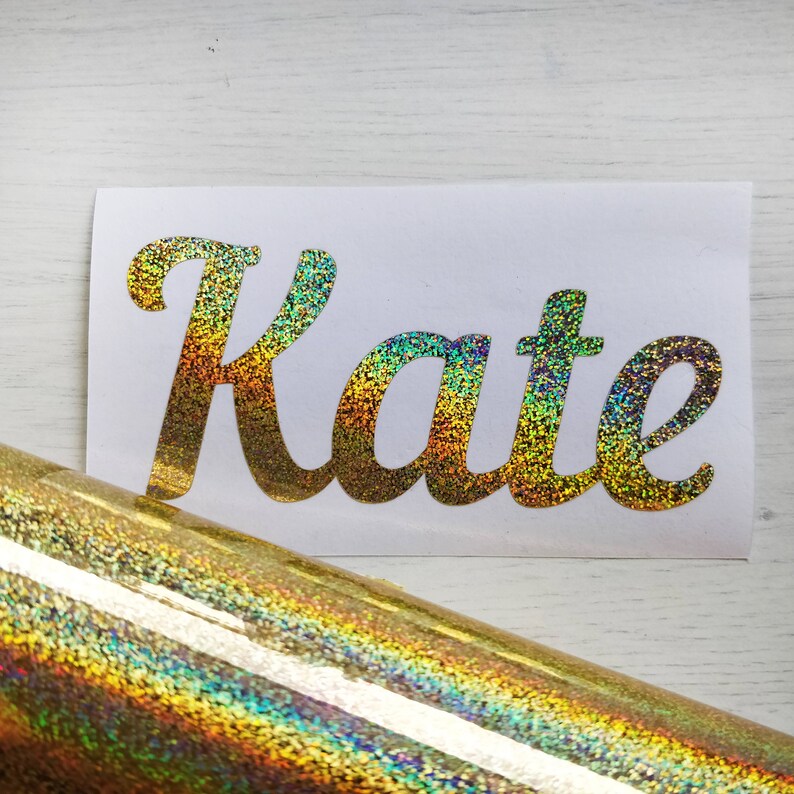 Personalized Glitter Vinyl Name Decals Glitter Vinyl Etsy UK